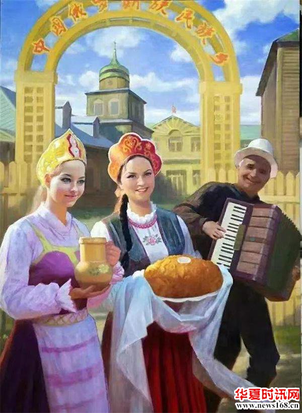 王国征油画作品《中国俄罗斯族之乡》
